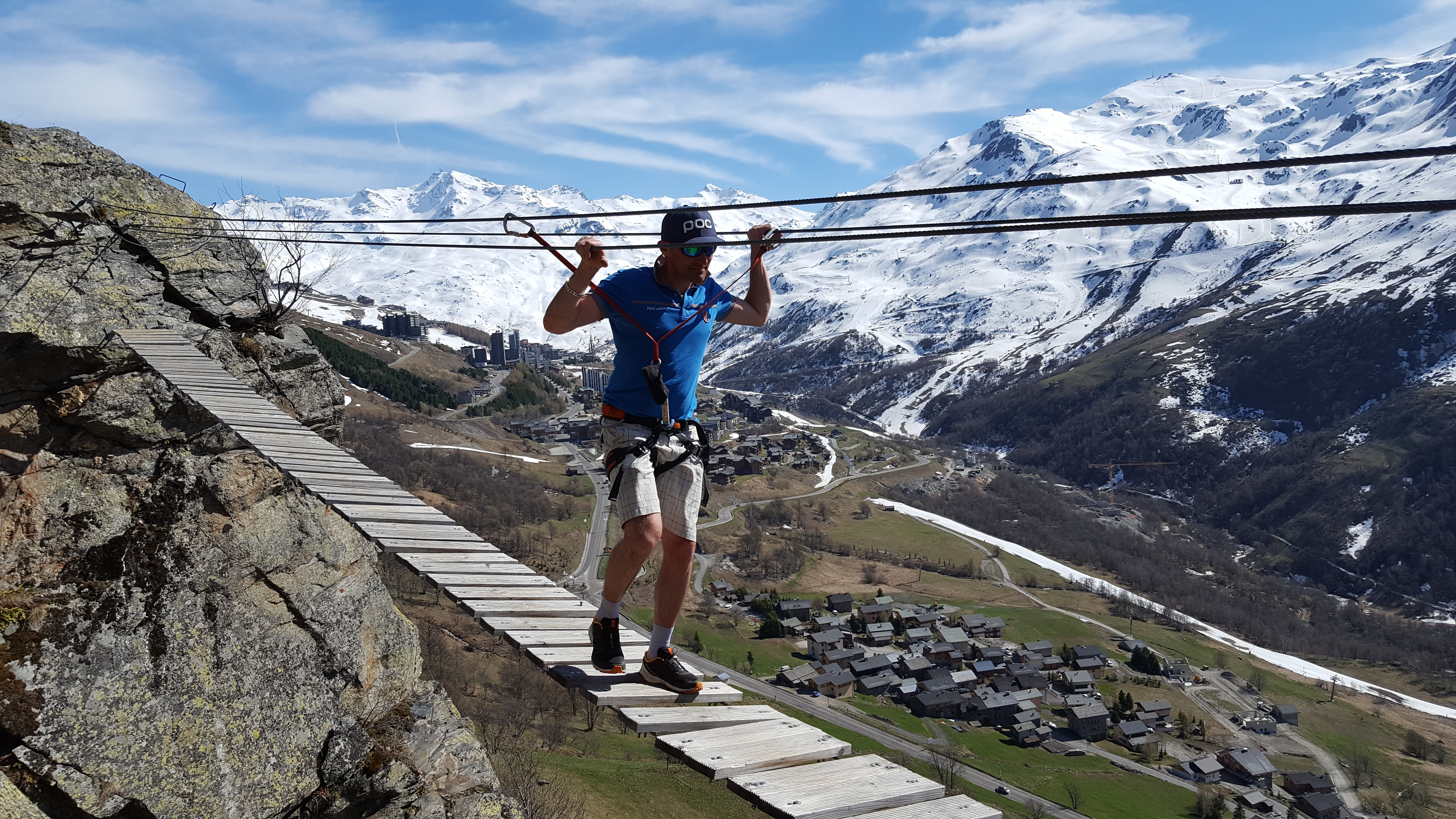 Je fais une via ferrata aux Menuires